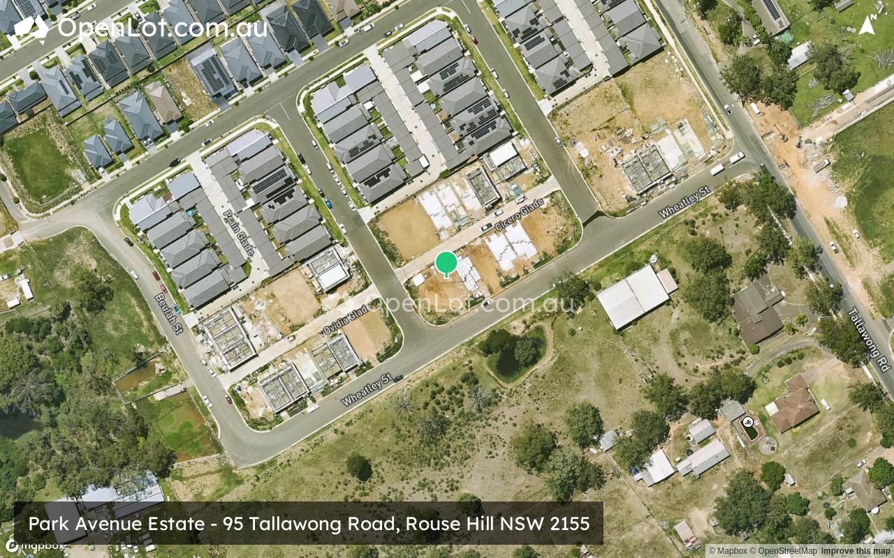 Satellite image for Park Avenue Estate - 95 Tallawong Road, Rouse Hill NSW 2155