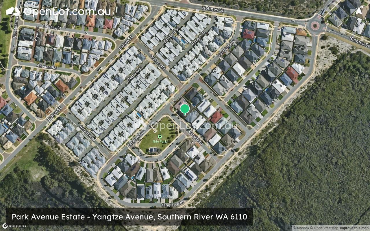 Satellite image for Park Avenue Estate - Yangtze Avenue, Southern River WA 6110