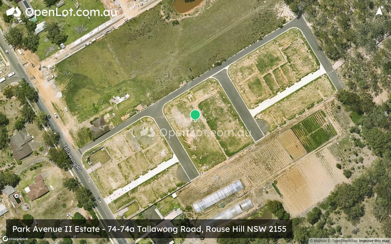 Satellite image for Park Avenue II Estate - 74-74a Tallawong Road, Rouse Hill NSW 2155