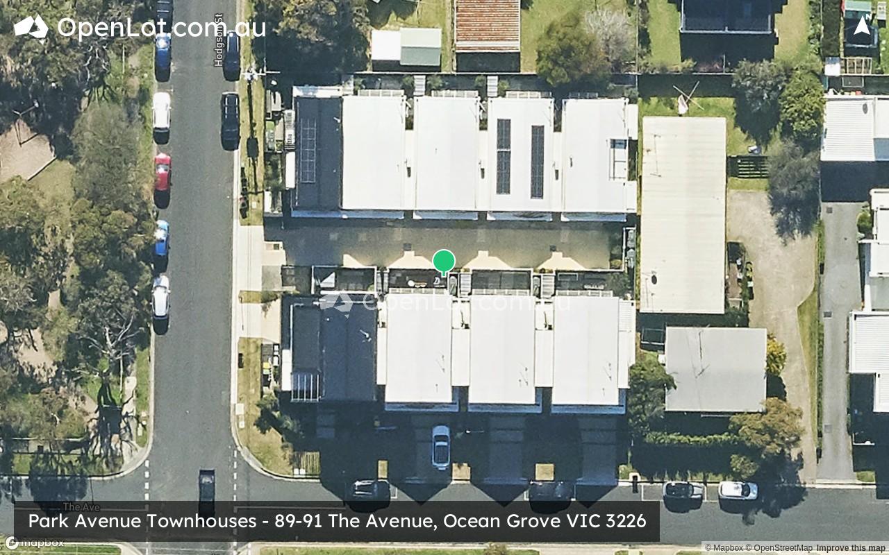 Satellite image for Park Avenue Townhouses - 89-91 The Avenue, Ocean Grove VIC 3226