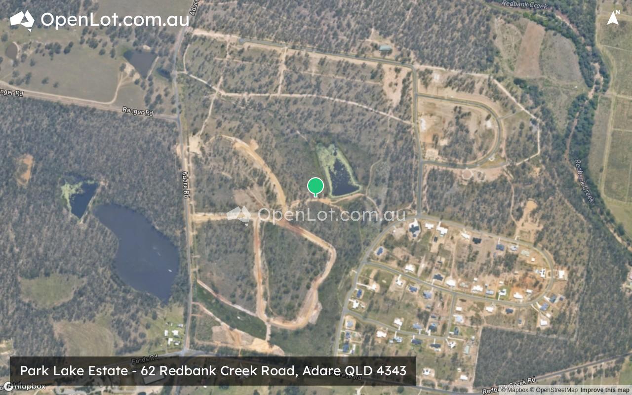Satellite image for Park Lake Estate - 62 Redbank Creek Road, Adare QLD 4343