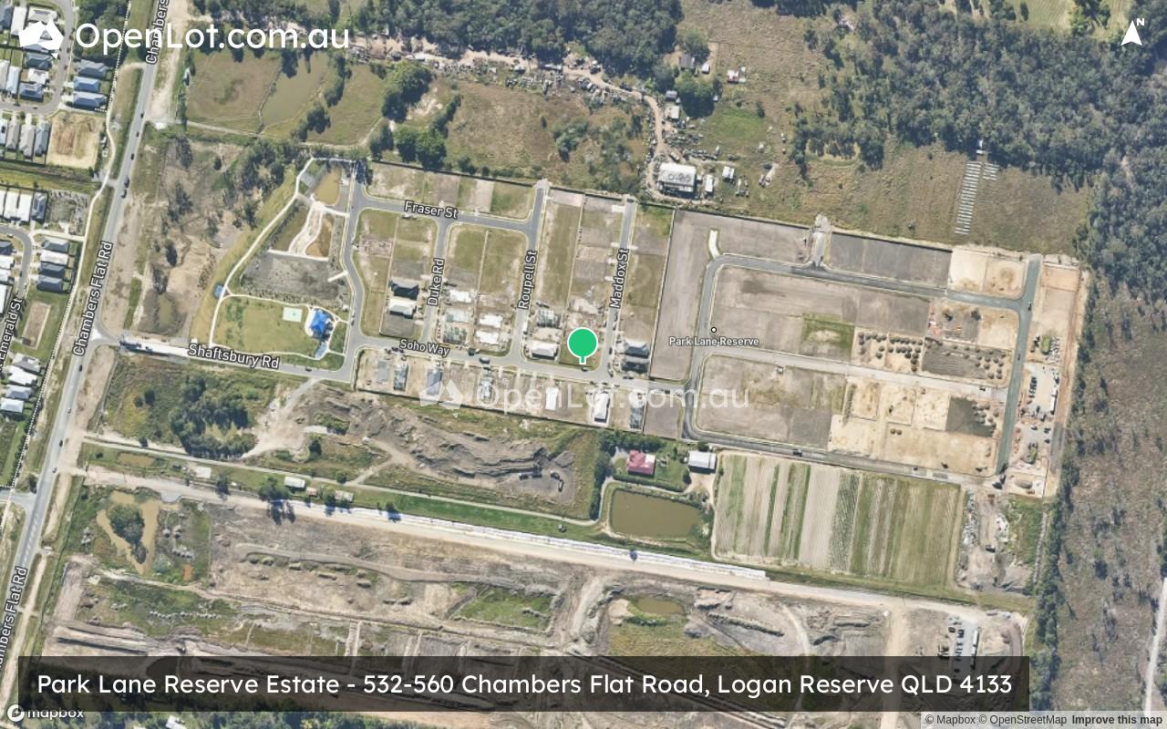 Satellite image for Park Lane Reserve Estate - 532-560 Chambers Flat Road, Logan Reserve QLD 4133