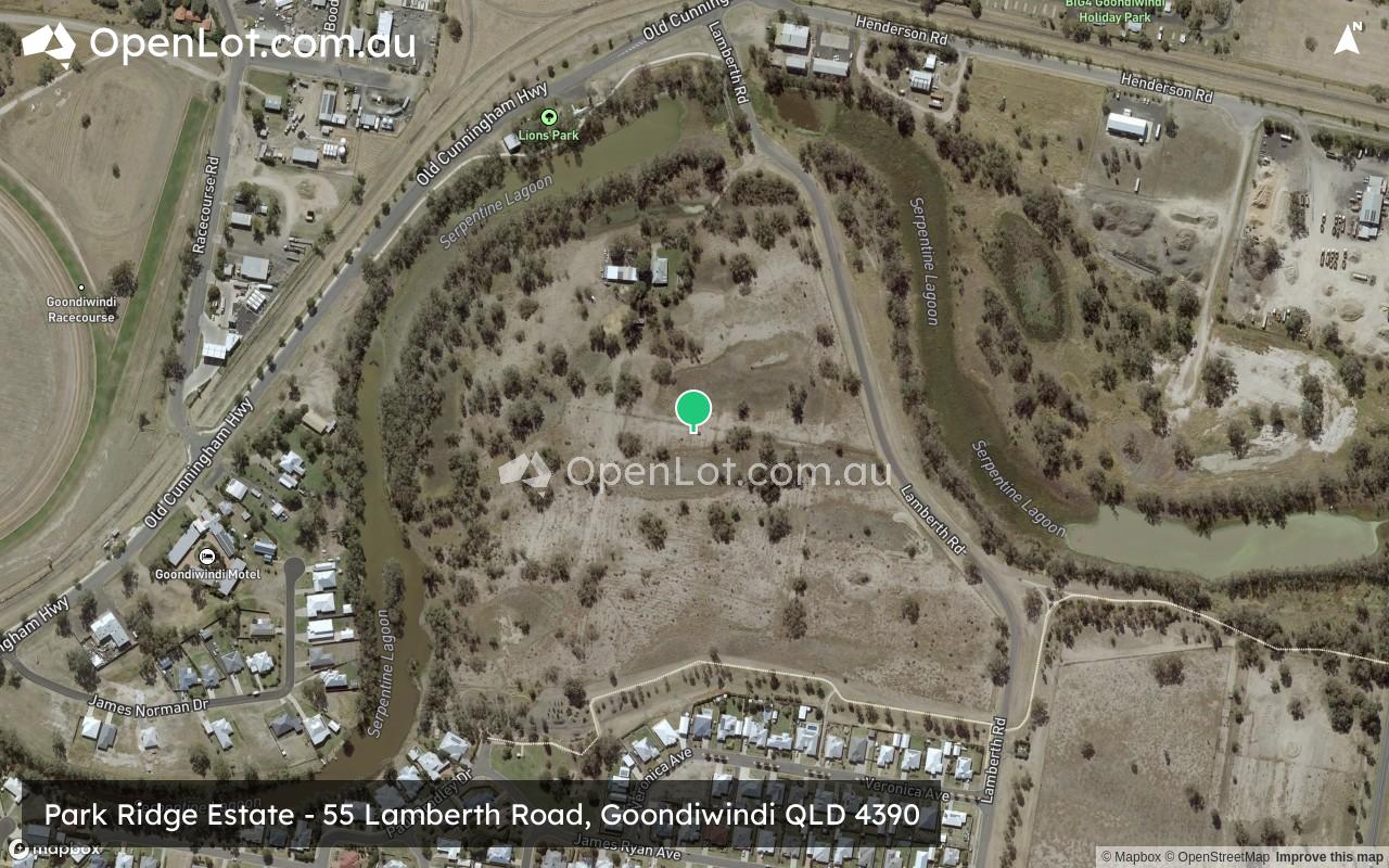 Satellite image for Park Ridge Estate - 55 Lamberth Road, Goondiwindi QLD 4390