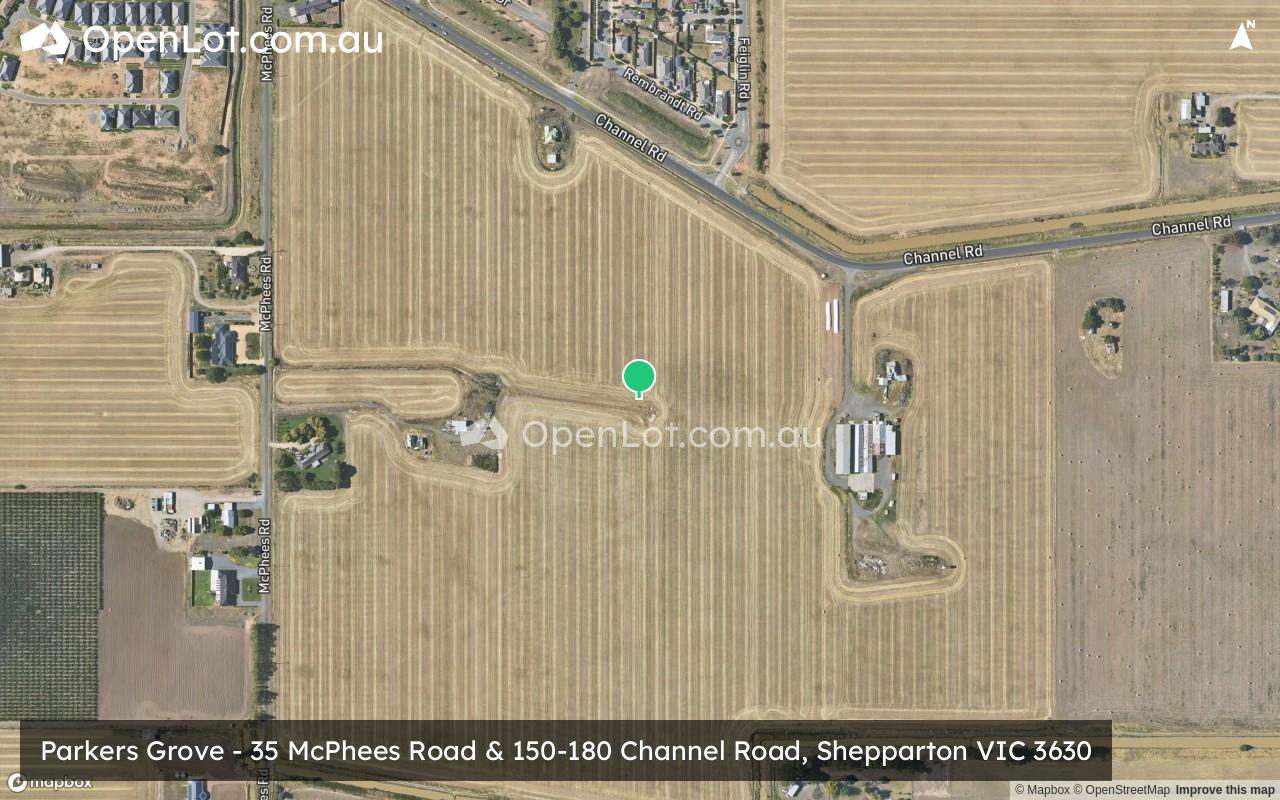Satellite image for Shepparton Estate - 35 McPhees Road & 150-180 Channel Road, Shepparton VIC 3630