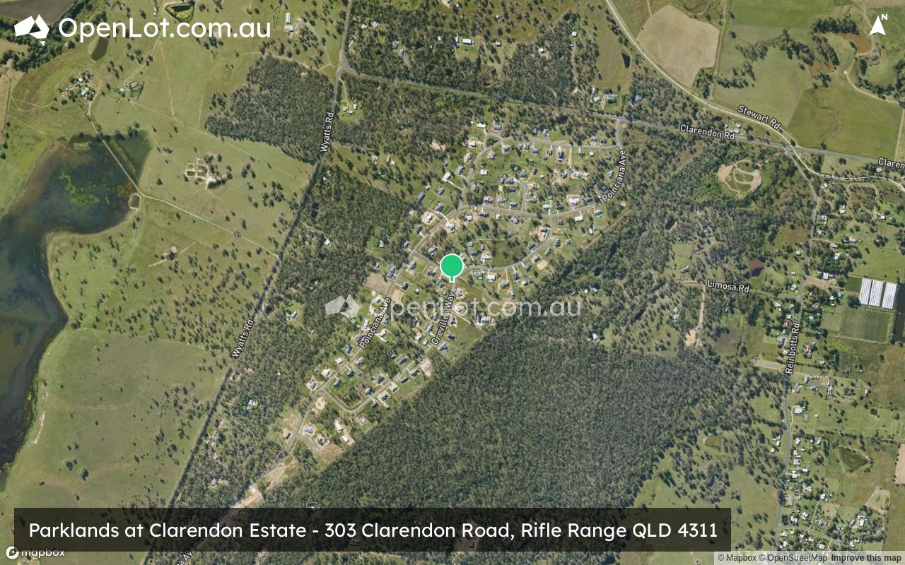 Satellite image for Parklands at Clarendon Estate - 303 Clarendon Road, Rifle Range QLD 4311