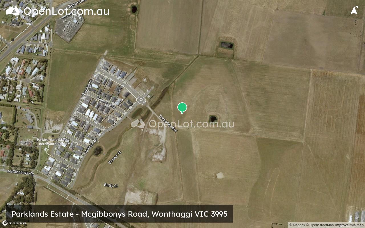 Satellite image for Parklands Estate - Mcgibbonys Road, Wonthaggi VIC 3995