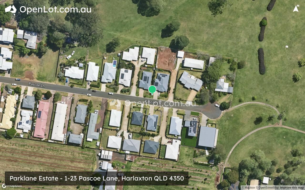 Satellite image for Parklane Estate - 1-23 Pascoe Lane, Harlaxton QLD 4350