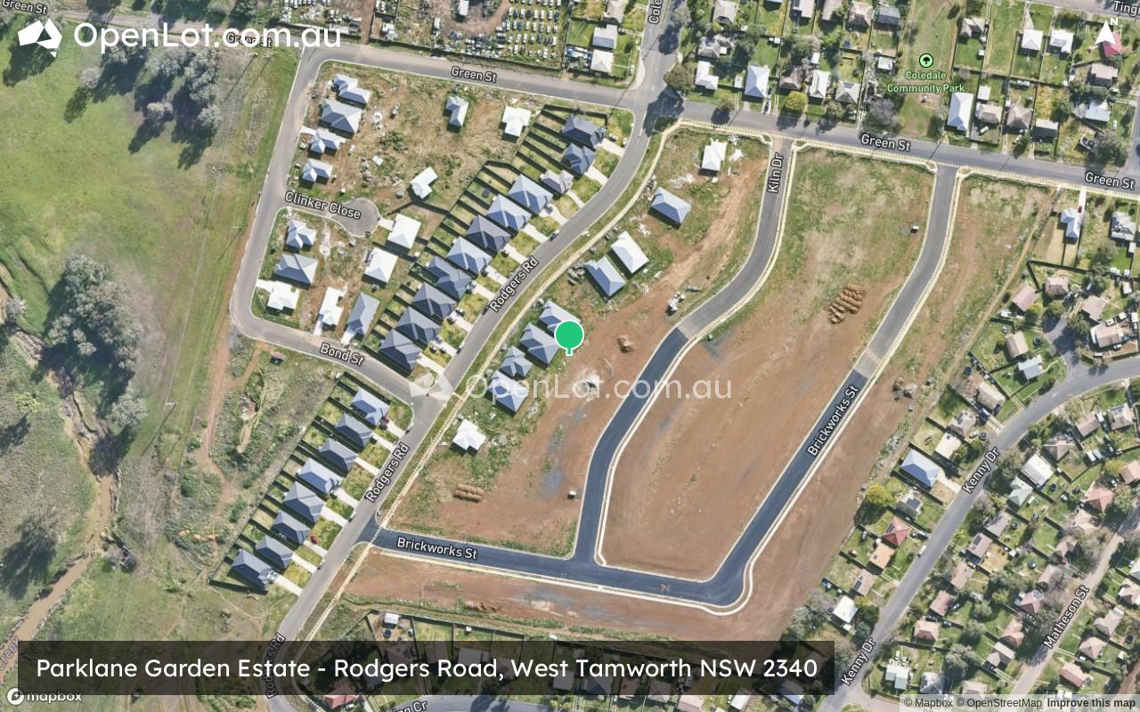 Satellite image for Parklane Garden Estate - Rodgers Road, West Tamworth NSW 2340