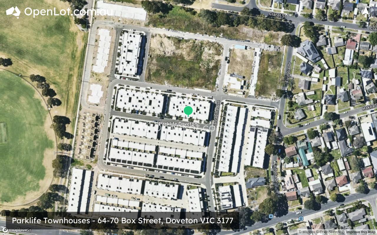 Satellite image for Parklife Townhouses - 64-70 Box Street, Doveton VIC 3177