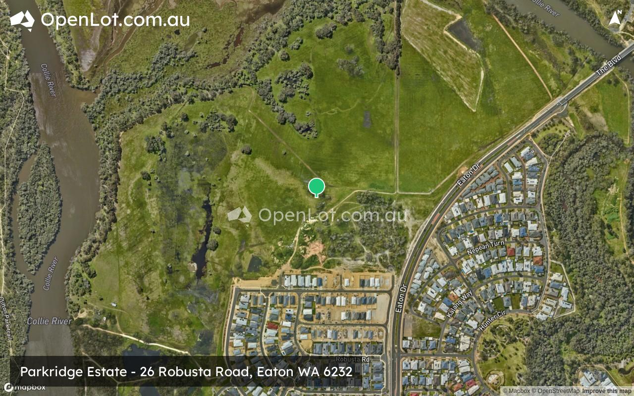 Satellite image for Parkridge Estate - 26 Robusta Road, Eaton WA 6232