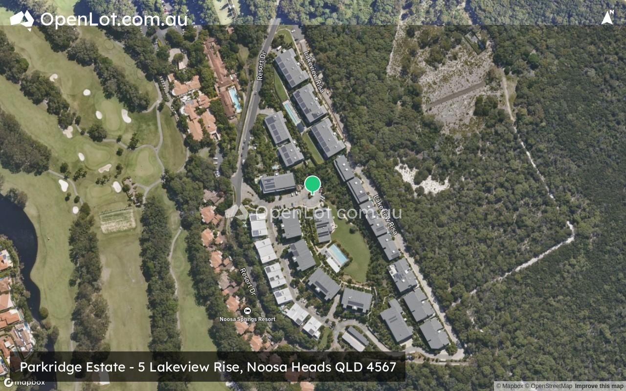 Satellite image for Parkridge Estate - 5 Lakeview Rise, Noosa Heads QLD 4567