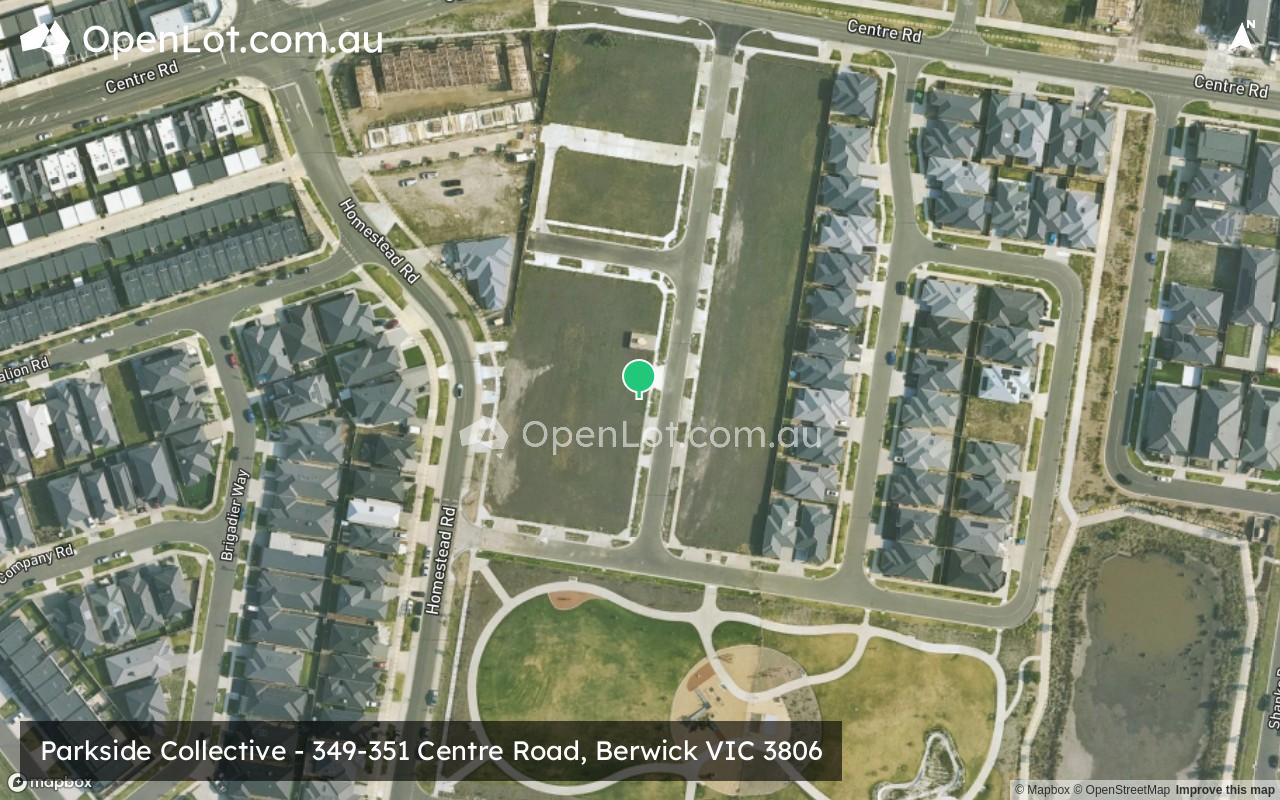 Satellite image for Parkside Collective Townhomes - 349-351 Centre Road, Berwick VIC 3806