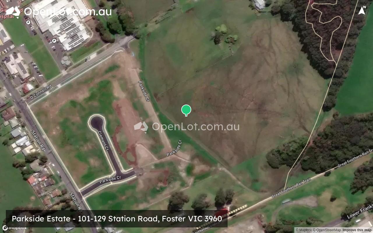 Satellite image for Parkside Estate - 101-129 Station Road, Foster VIC 3960