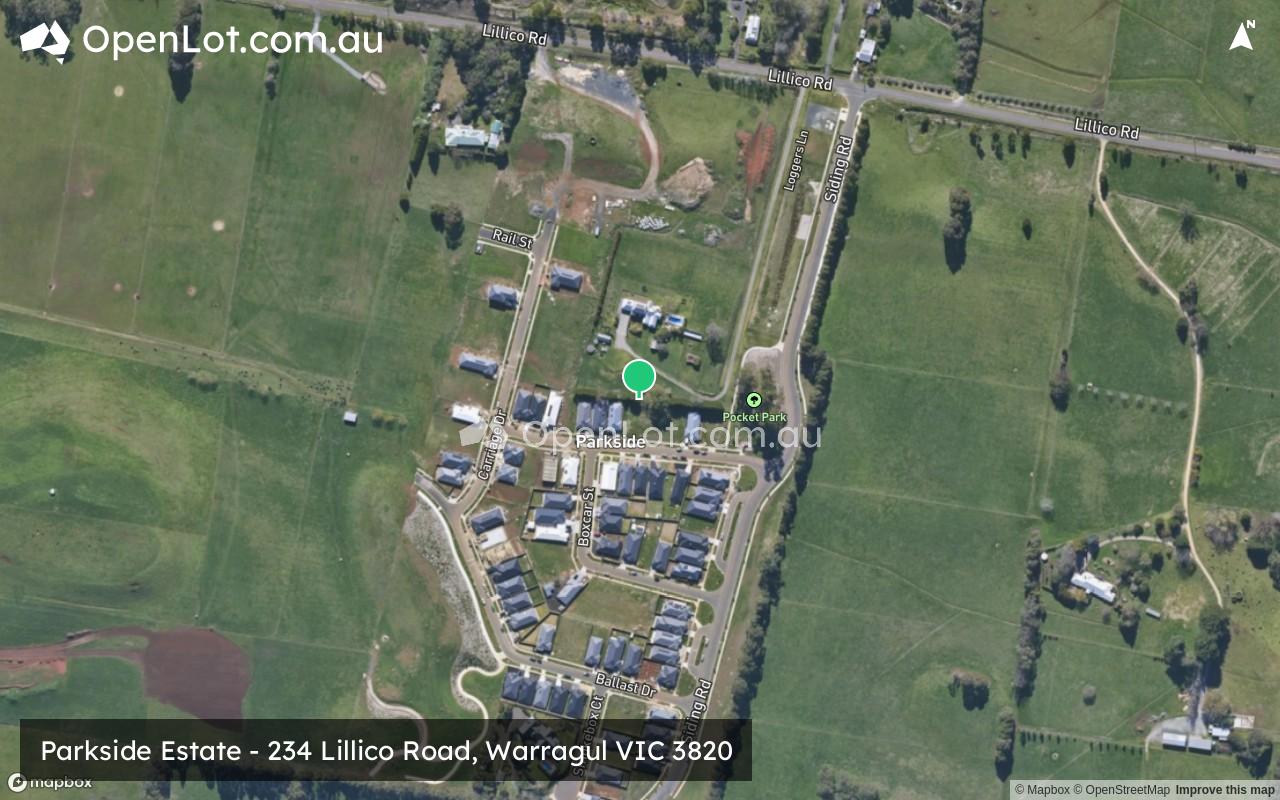 Satellite image for Parkside Estate - 234 Lillico Road, Warragul VIC 3820