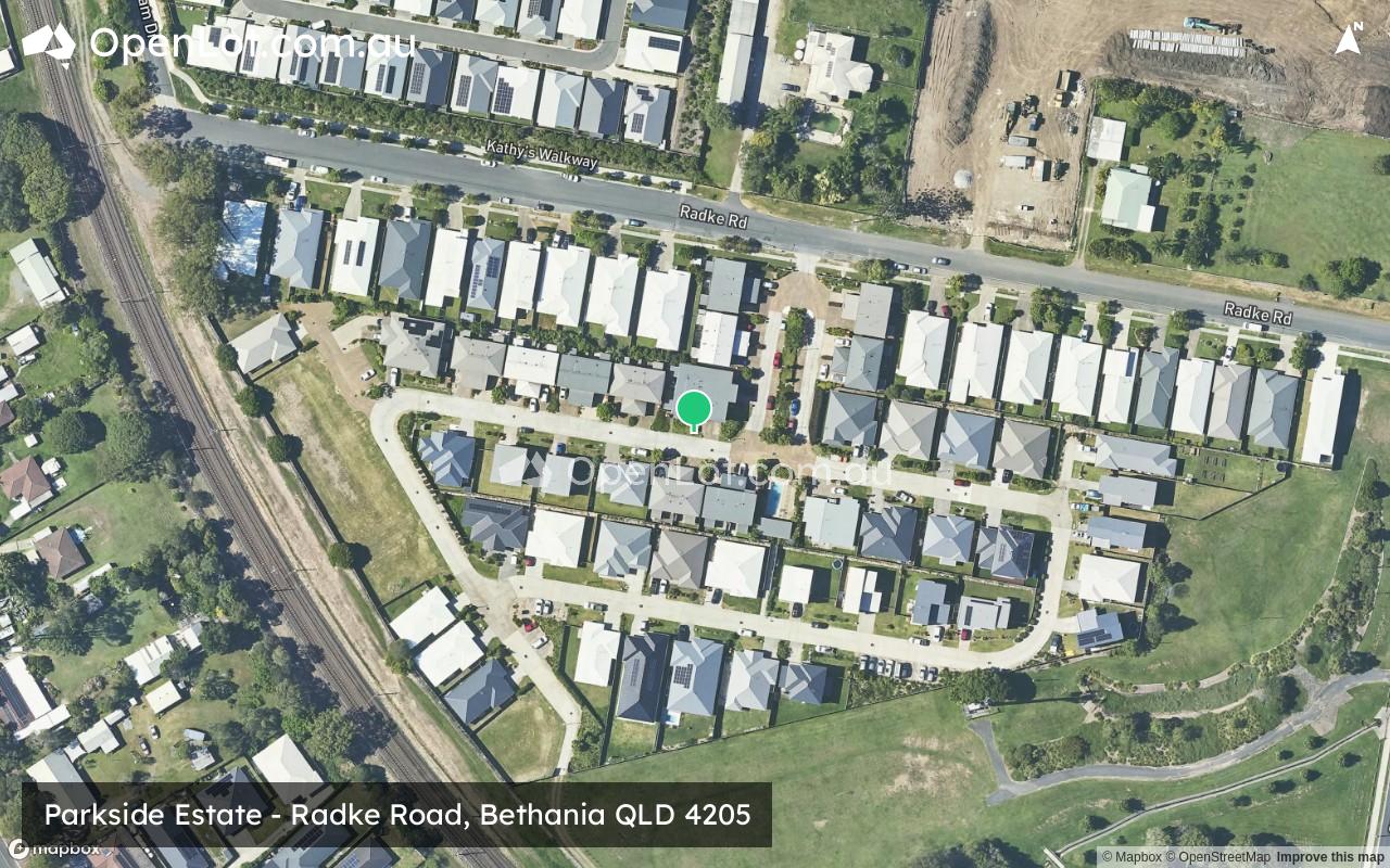 Satellite image for Parkside Estate - Radke Road, Bethania QLD 4205