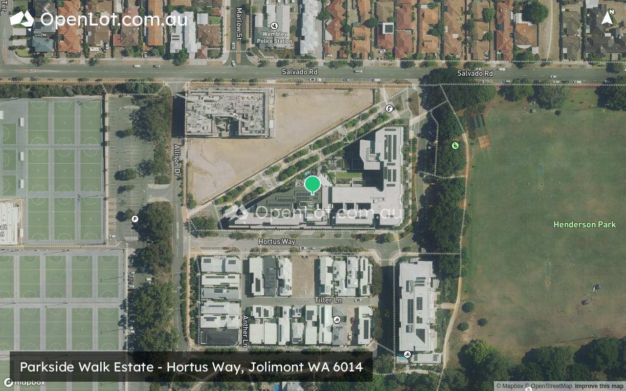 Satellite image for Parkside Walk Estate - Hortus Way, Jolimont WA 6014