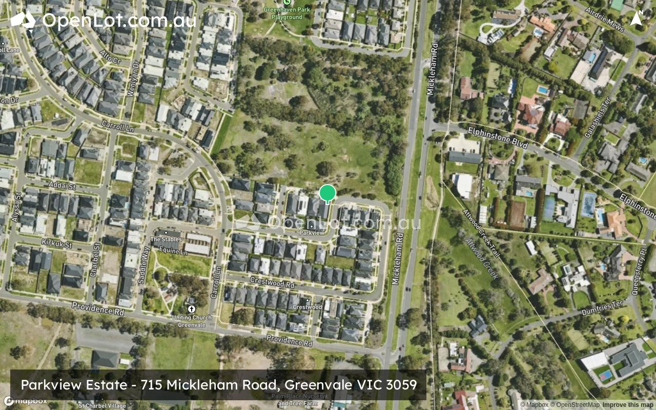 Satellite image for Parkview Estate - 715 Mickleham Road, Greenvale VIC 3059
