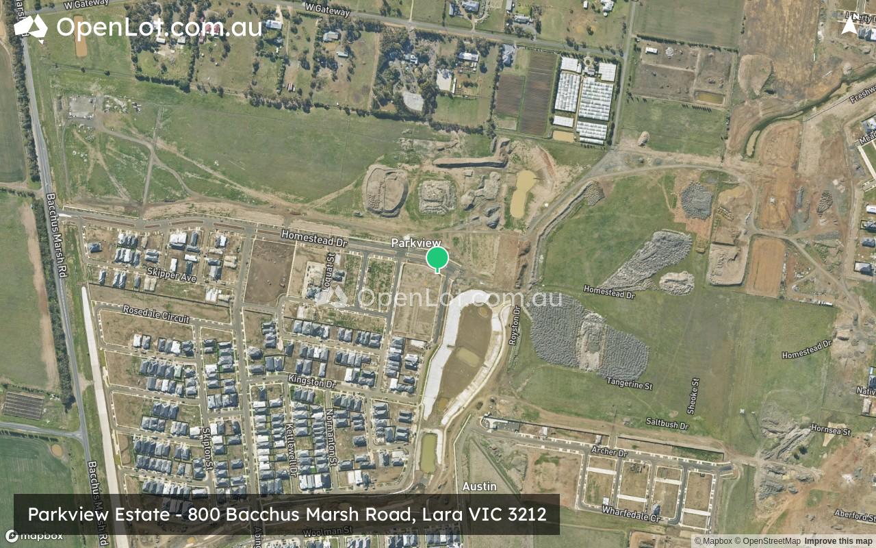 Satellite image for Parkview Estate - 800 Bacchus Marsh Road, Lara VIC 3212