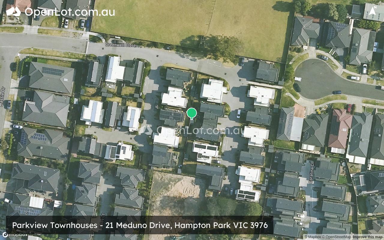 Satellite image for Parkview Townhouses - 21 Meduno Drive, Hampton Park VIC 3976