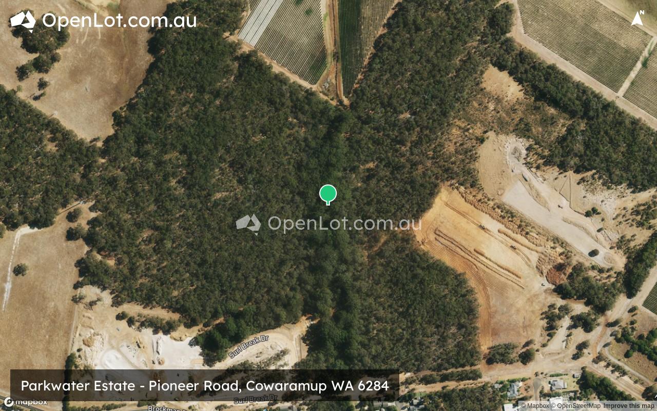 Satellite image for Parkwater Estate - Pioneer Road, Cowaramup WA 6284