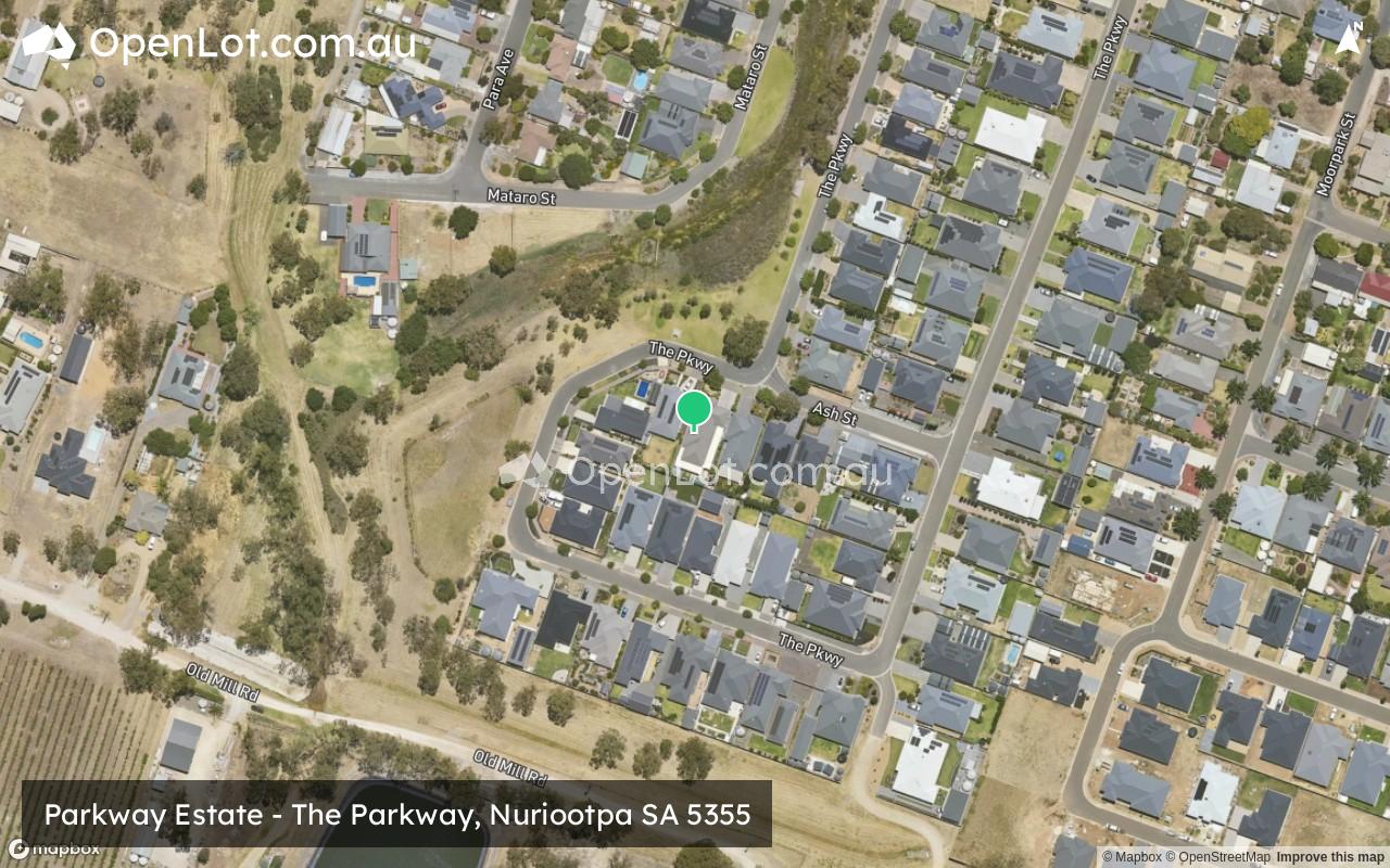 Satellite image for Parkway Estate - The Parkway, Nuriootpa SA 5355