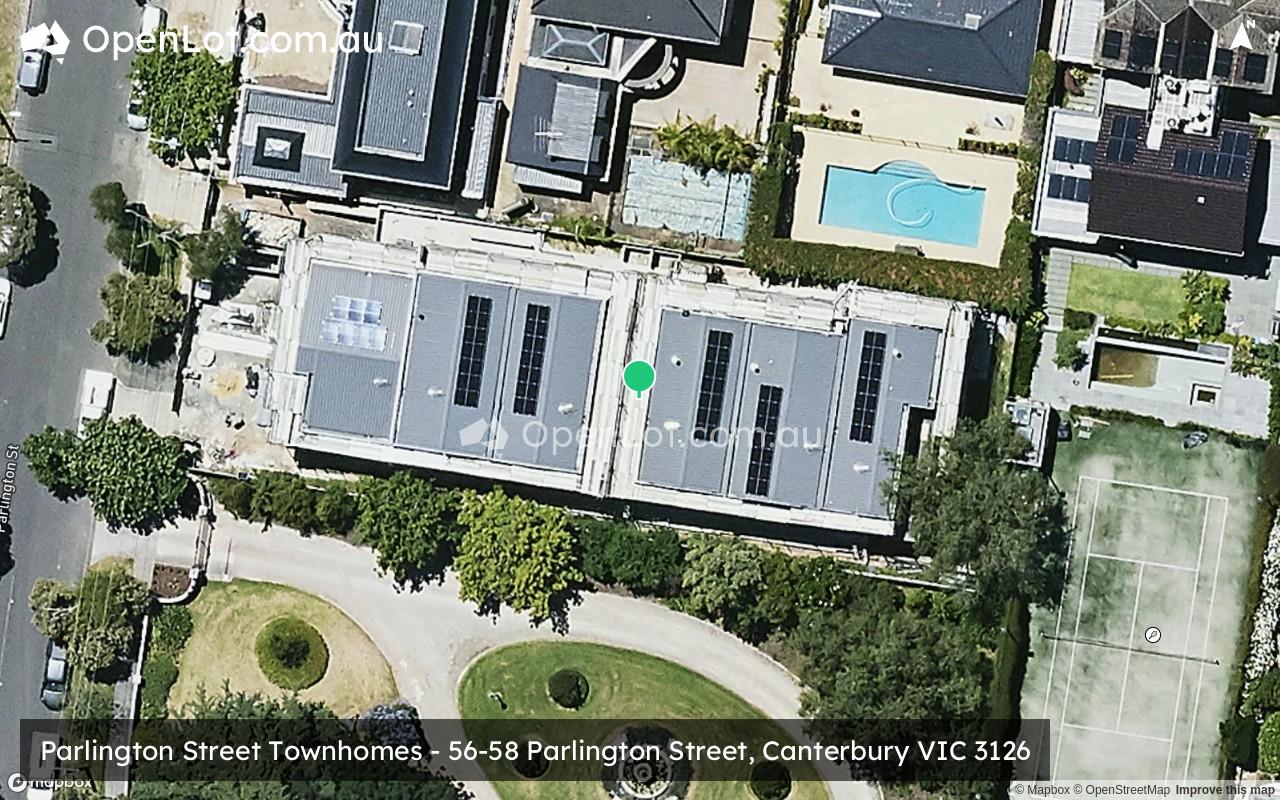Satellite image for Parlington Street Townhomes - 56-58 Parlington Street, Canterbury VIC 3126