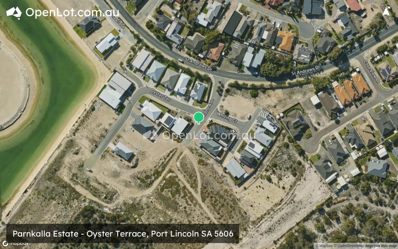 Satellite image for Parnkalla Estate - Oyster Terrace, Port Lincoln SA 5606
