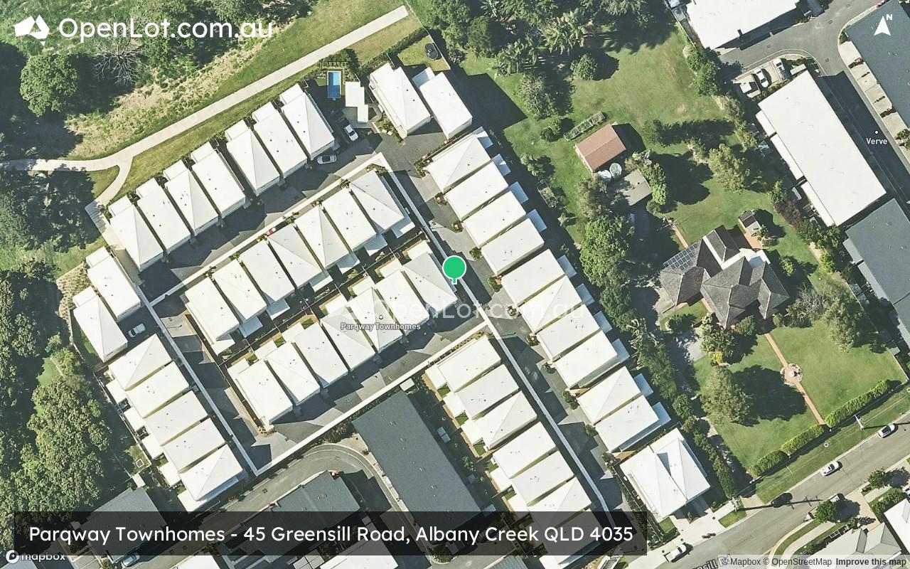 Satellite image for Parqway Townhomes - 45 Greensill Road, Albany Creek QLD 4035