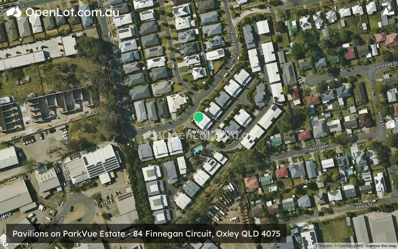 Satellite image for Pavilions on ParkVue Estate - 84 Finnegan Circuit, Oxley QLD 4075