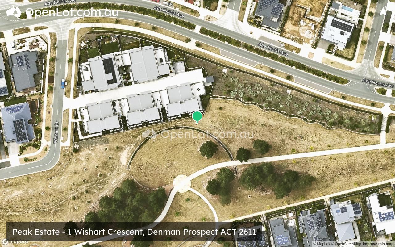 Satellite image for Peak Estate - 1 Wishart Crescent, Denman Prospect ACT 2611