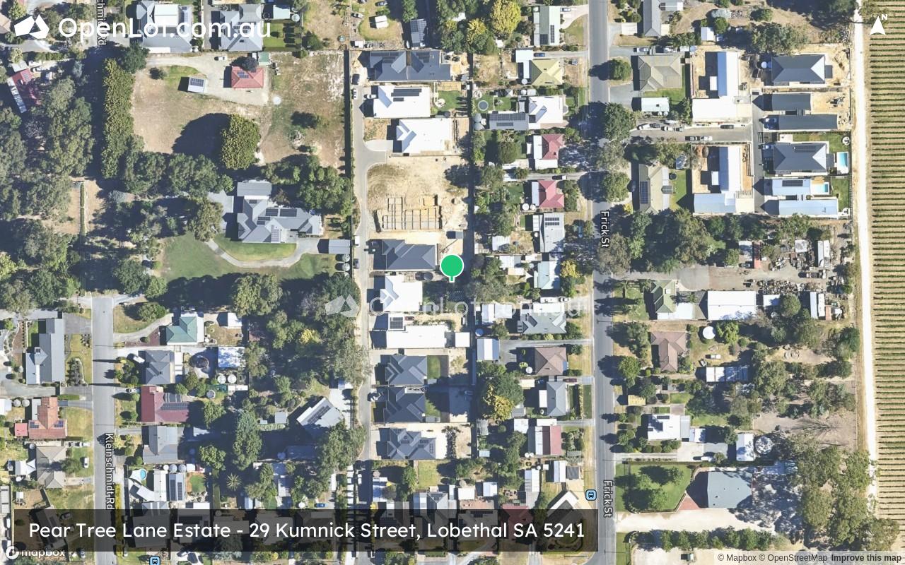 Satellite image for Pear Tree Lane Estate - 29 Kumnick Street, Lobethal SA 5241