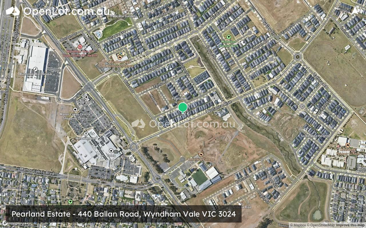 Satellite image for Pearland Estate - 440 Ballan Road, Wyndham Vale VIC 3024