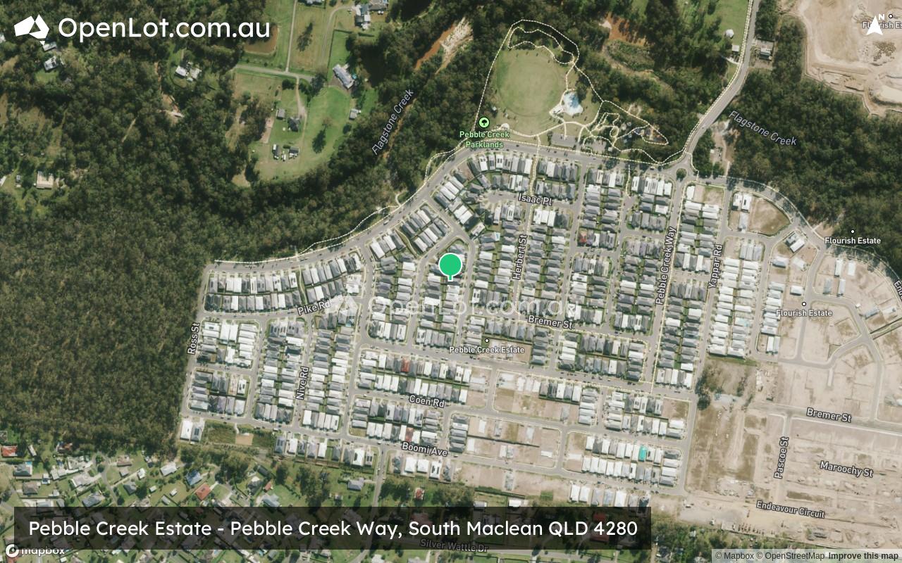 Satellite image for Pebble Creek Estate - Pebble Creek Way, South Maclean QLD 4280
