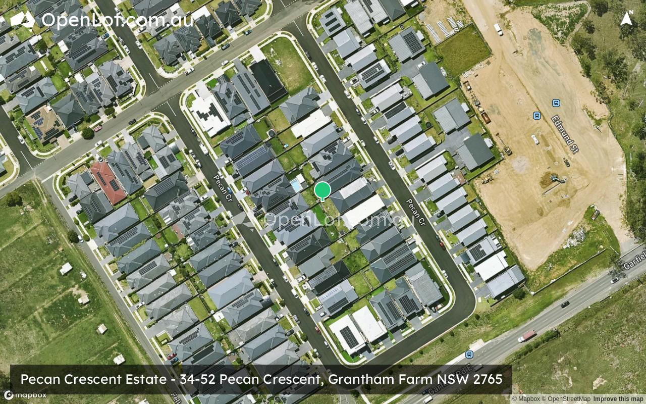 Satellite image for Pecan Crescent Estate - 34-52 Pecan Crescent, Grantham Farm NSW 2765