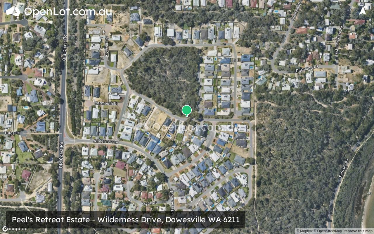 Satellite image for Peel's Retreat Estate - Wilderness Drive, Dawesville WA 6211