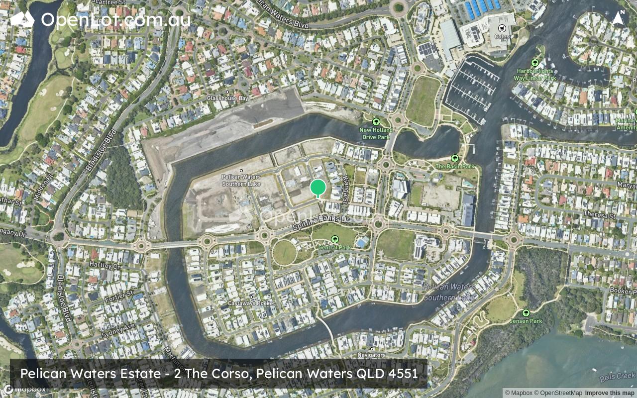 Satellite image for Pelican Waters Estate - 2 The Corso, Pelican Waters QLD 4551