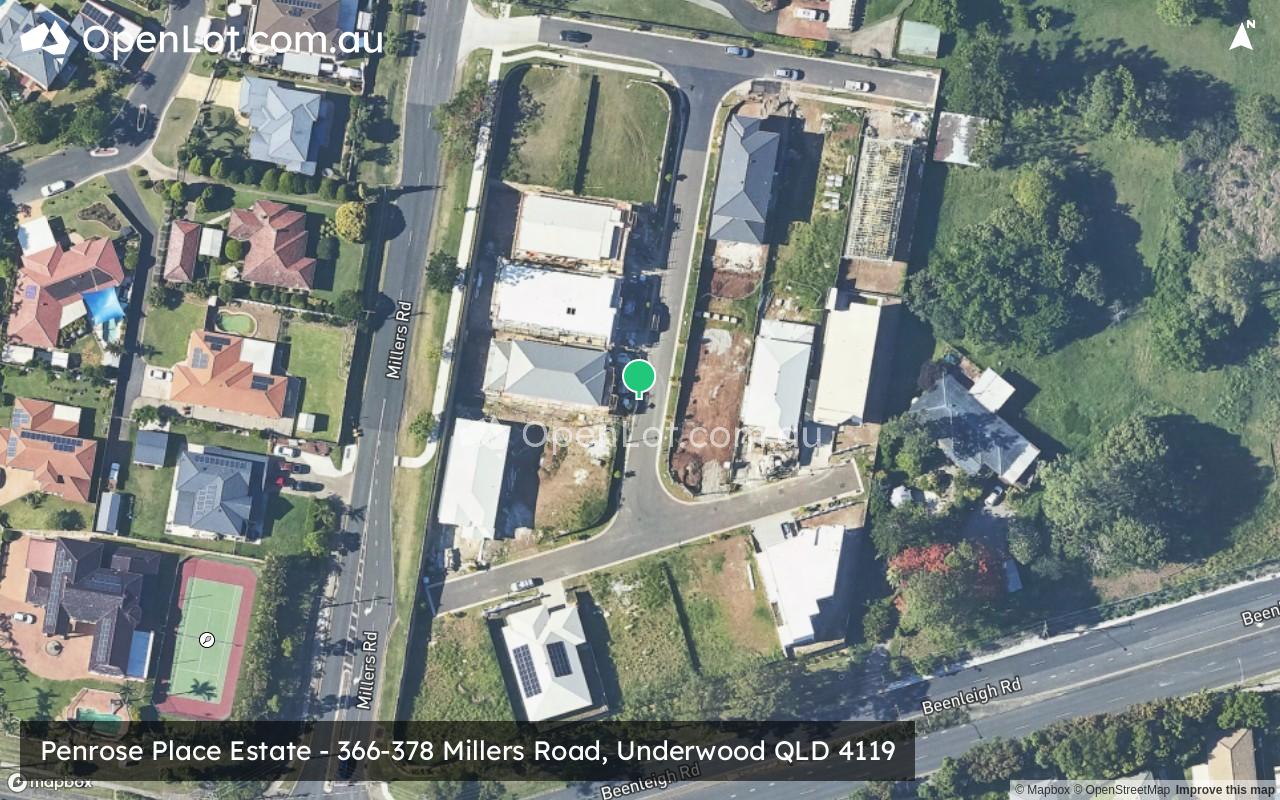Satellite image for Penrose Place Estate - 366-378 Millers Road, Underwood QLD 4119