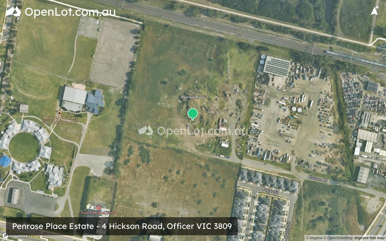 Satellite image for Penrose Place Estate - 4 Hickson Road, Officer VIC 3809