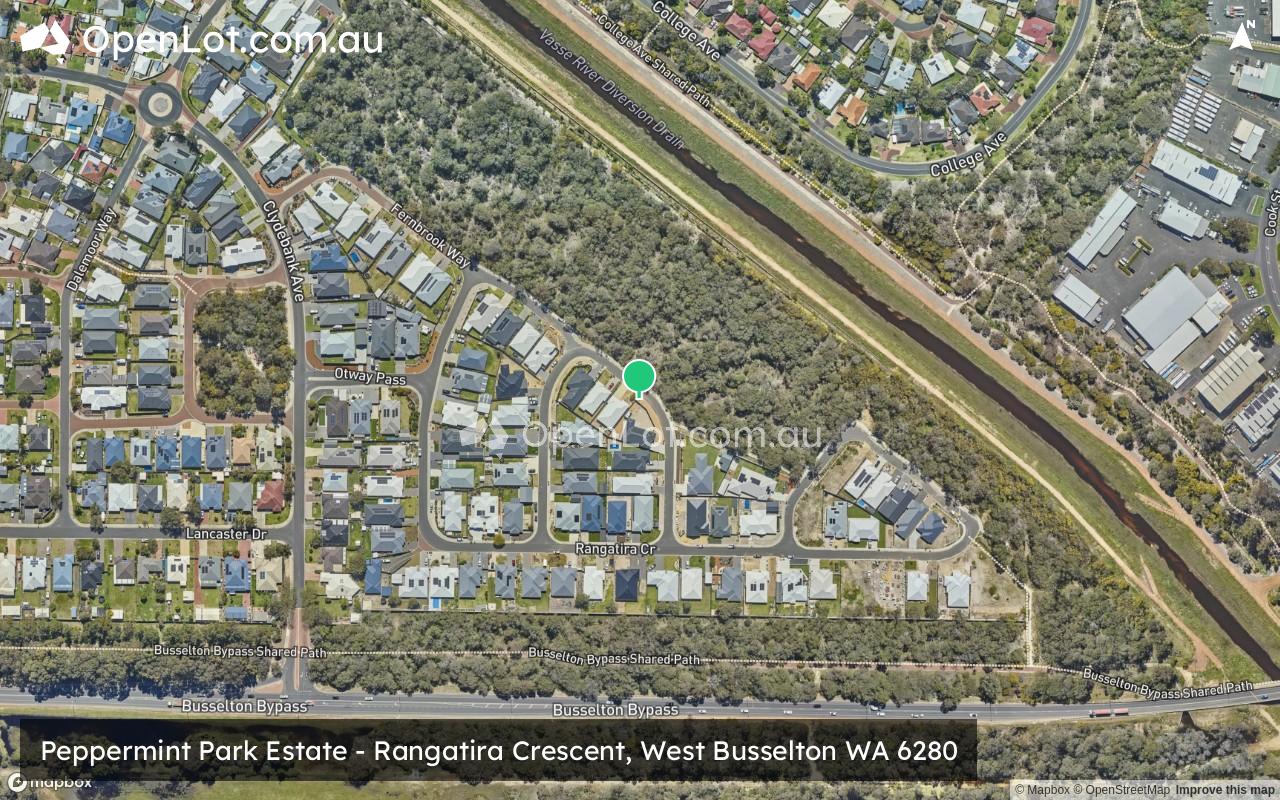 Satellite image for Peppermint Park Estate - Rangatira Crescent, West Busselton WA 6280