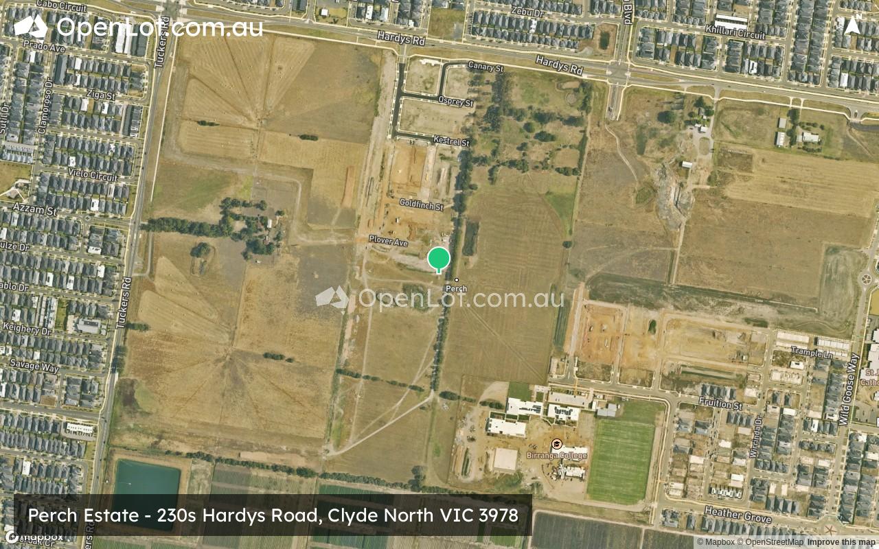 Satellite image for Perch Estate - 230s Hardys Road, Clyde North VIC 3978