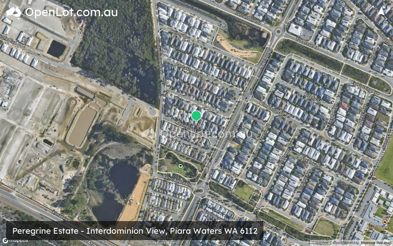 Satellite image for Peregrine Estate - Interdominion View, Piara Waters WA 6112