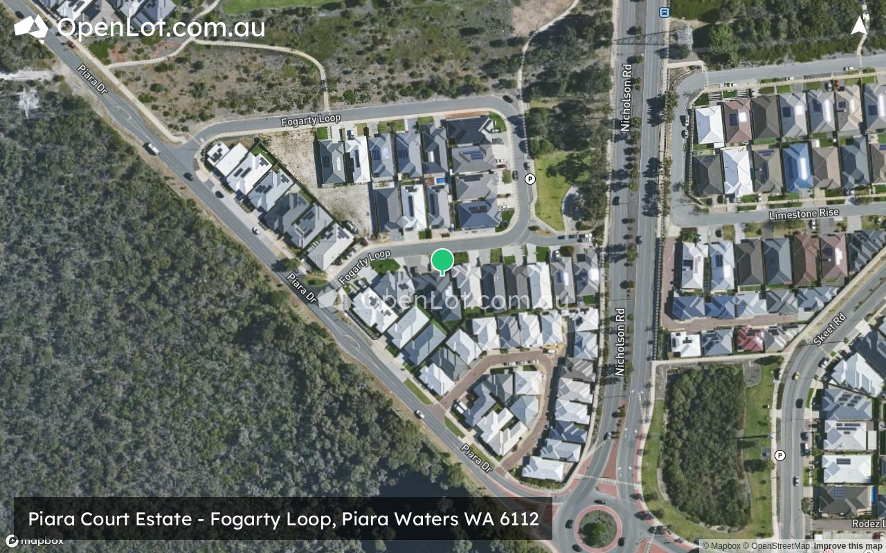 Satellite image for Piara Court Estate - Fogarty Loop, Piara Waters WA 6112
