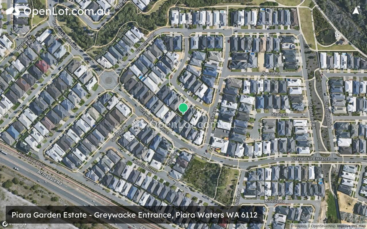 Satellite image for Piara Garden Estate - Greywacke Entrance, Piara Waters WA 6112