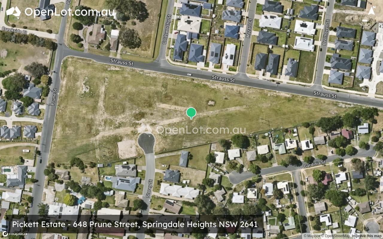 Satellite image for Pickett Estate - 648 Prune Street, Springdale Heights NSW 2641
