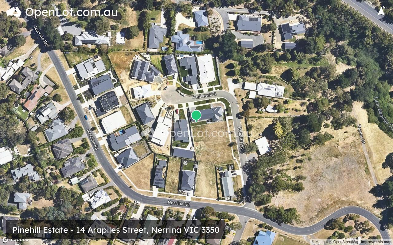 Satellite image for Pinehill Estate - 14 Arapiles Street, Nerrina VIC 3350