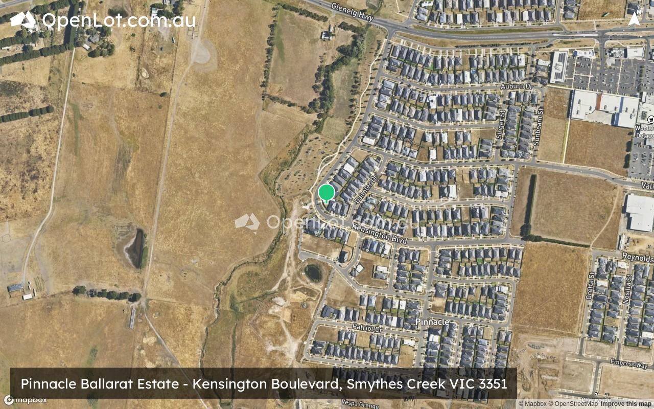 Satellite image for Pinnacle Ballarat Estate - Kensington Boulevard, Smythes Creek VIC 3351