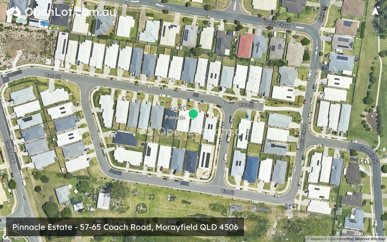 Satellite image for Pinnacle Estate - 57-65 Coach Road, Morayfield QLD 4506