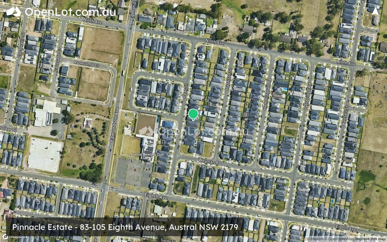 Satellite image for Pinnacle Estate - 83-105 Eighth Avenue, Austral NSW 2179