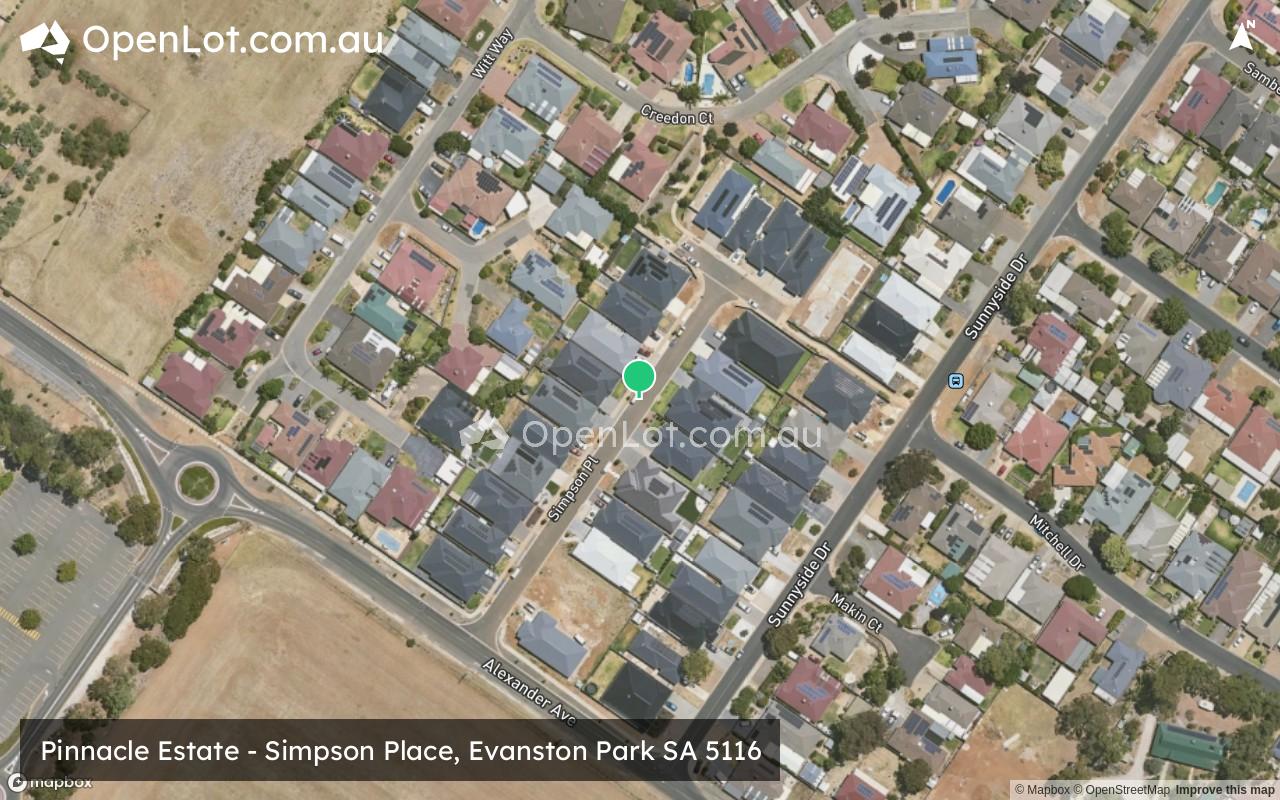 Satellite image for Pinnacle Estate - Simpson Place, Evanston Park SA 5116