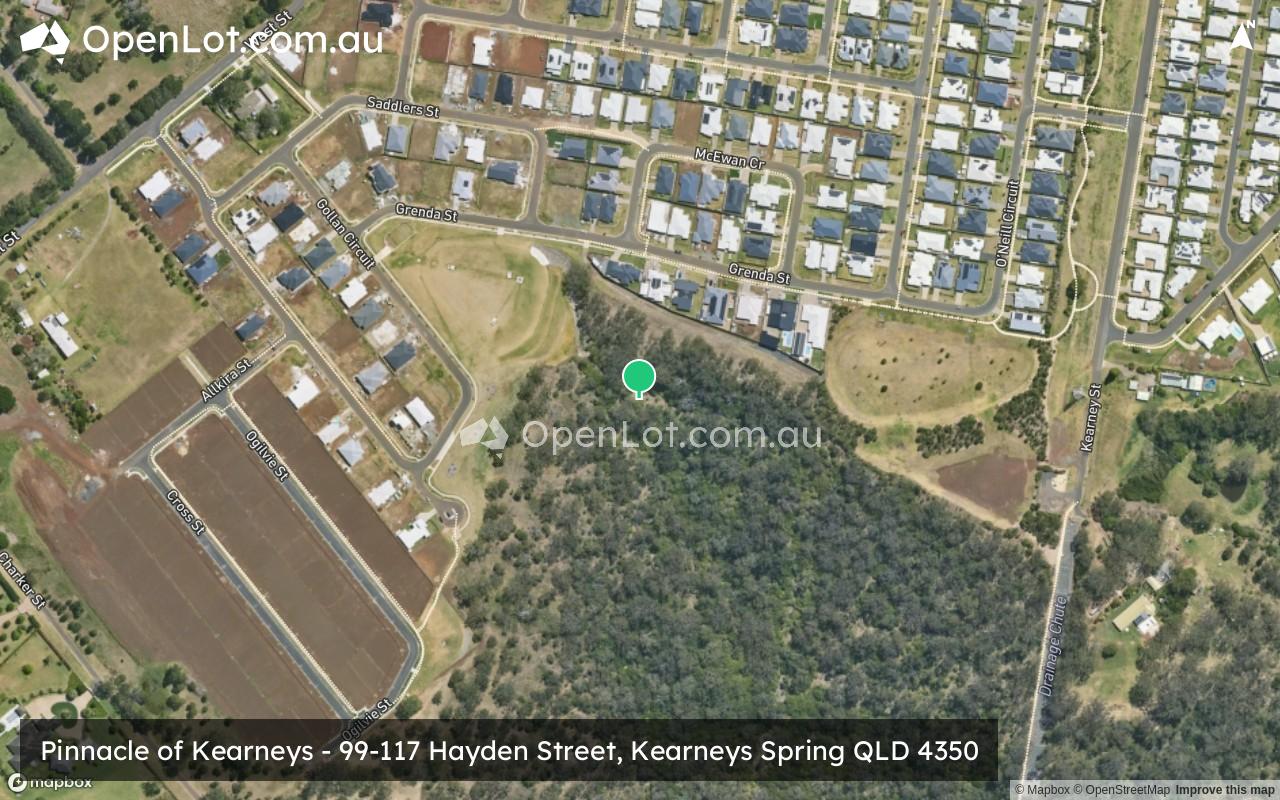Satellite image for Pinnacle of Kearneys - 99-117 Hayden Street, Kearneys Spring QLD 4350